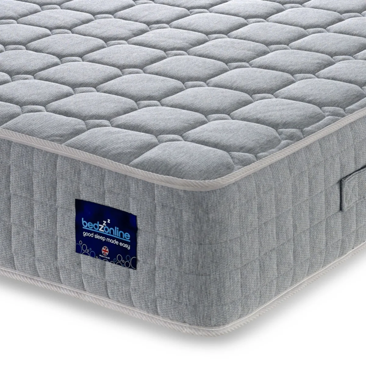 Bedzonline Hybrid Mattress Memory Foam & Pocket Springs - Grey / 150cm – image 2