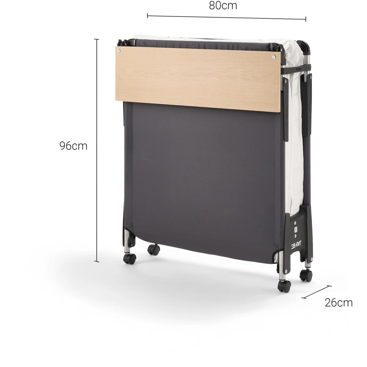 Jay-Be QP80 Quick Folding Bed with Pocket Sprung Mattress, Single - Black – image 2