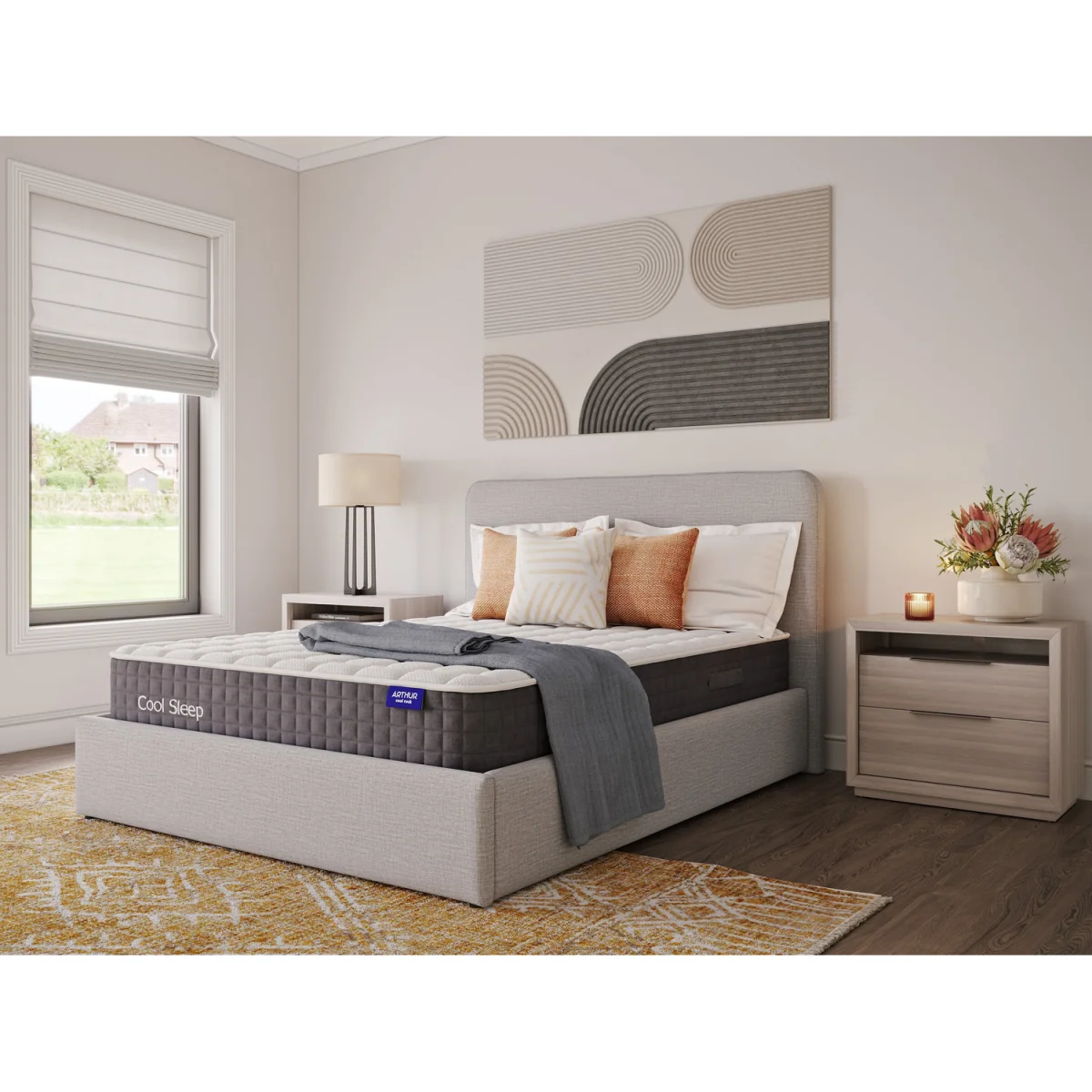 Arthur Sleep Cool Rock Extra Firm Hybrid Mattress - 5' King - White / 135cm – image 2