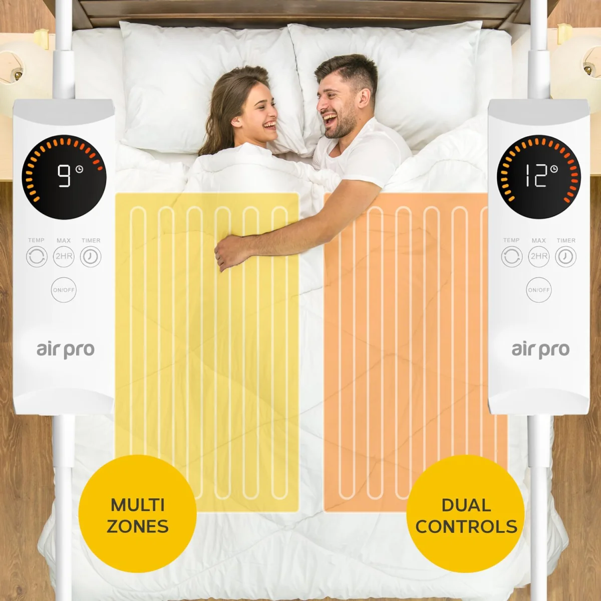 Air Pro Electric Blanket Fully Fitted Mattress Cover With Elastic Straps - Easy Fit Heated Blanket - White / Superking / 180cm – image 6