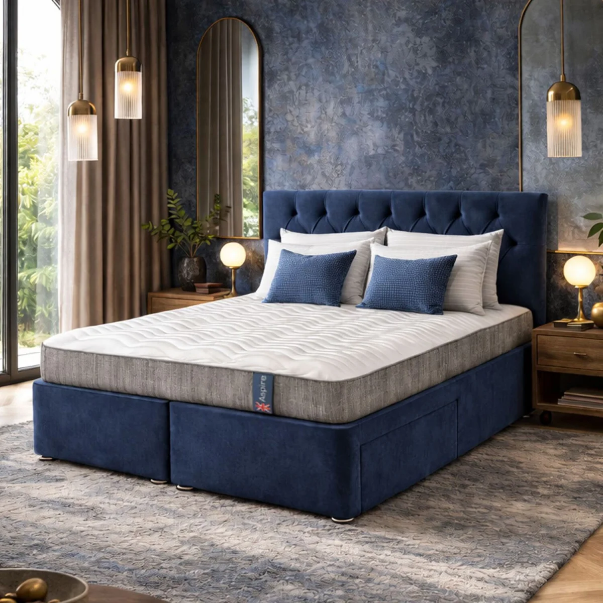 SleepCraft Pocket Hybrid Mattress, Medium Comfort Pocket Spring Mattress, Memory Foam, 23cm Depth - White / King – image 2