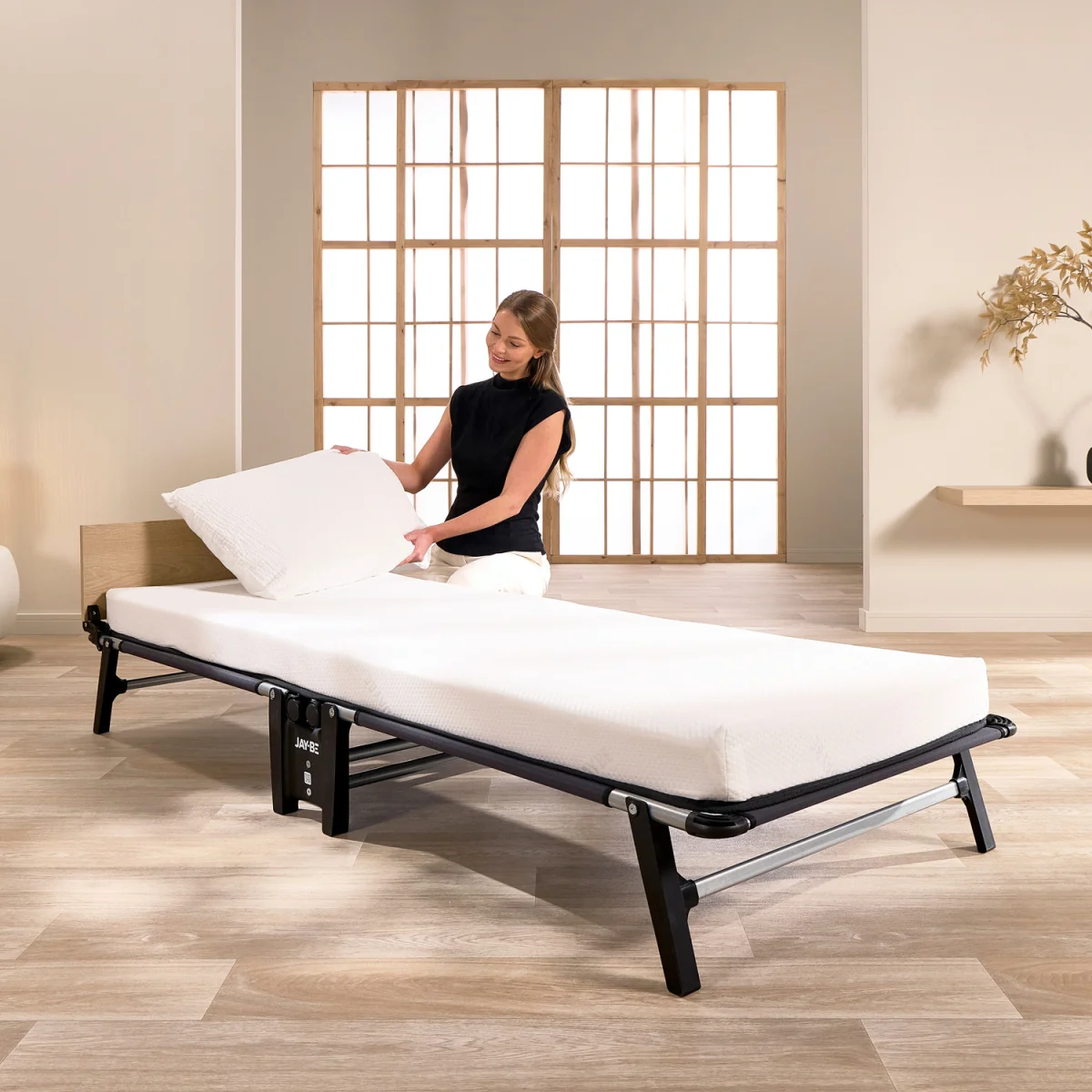 Jay-Be QM80 Quick Folding Bed with Memory Mattress, Single - Black – image 6