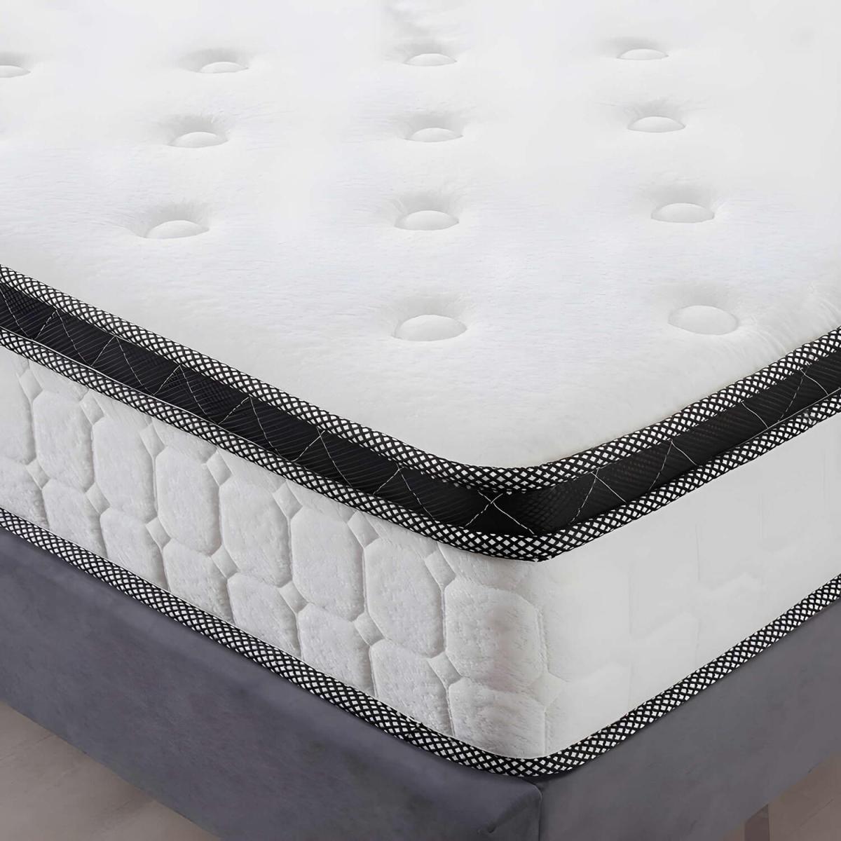 3500 Pillowtop Memory Pocket Mattress - White / Small Double