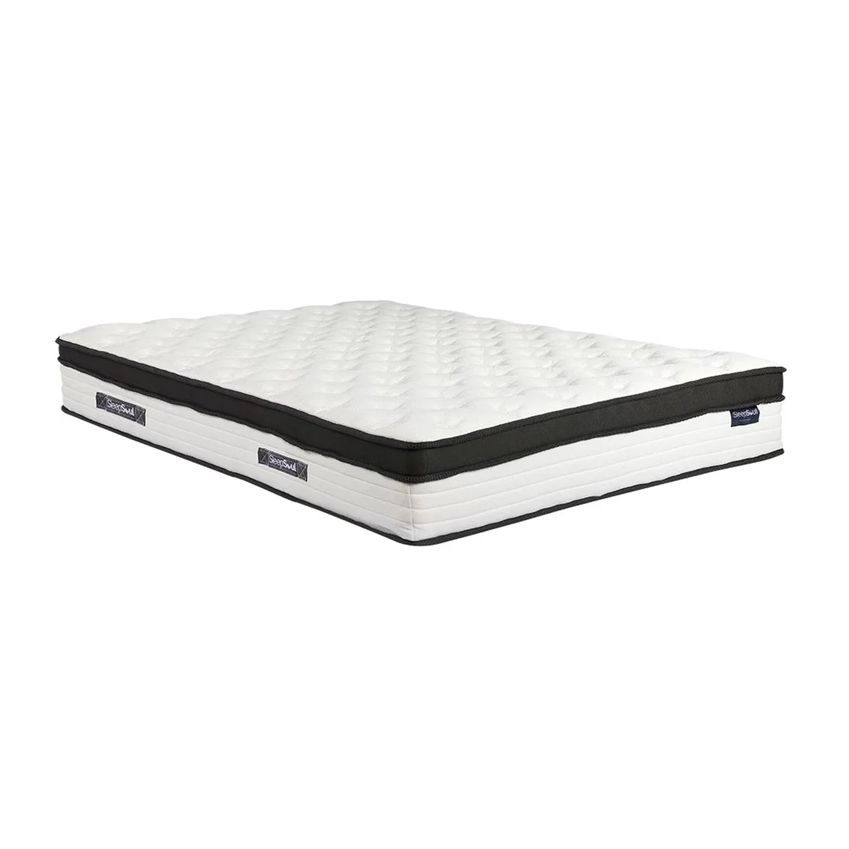 Cloud 800 Pocket Memory Pillow Top Mattress - White, Black / King