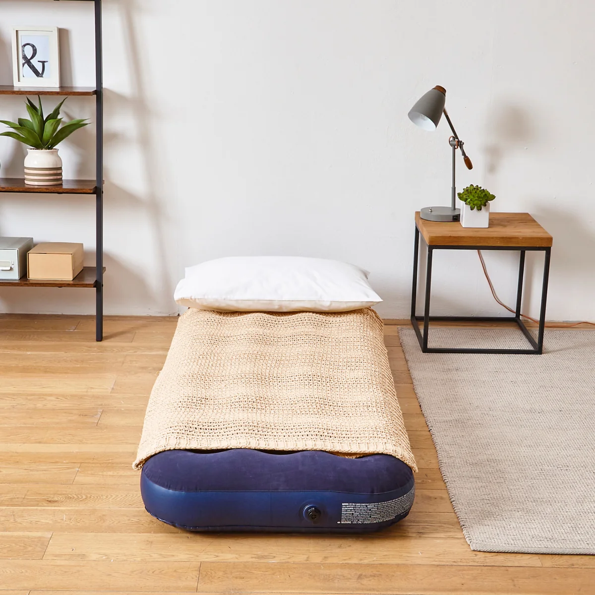 Neo Flocked Inflatable Airbed Mattress - Blue / 1.6kg – image 2
