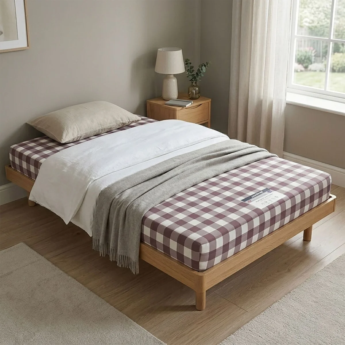 Visco Therapy Sprung Mattress 17cm Medium Comfort, Removable Zip Cover, UK Made - White / King – image 1
