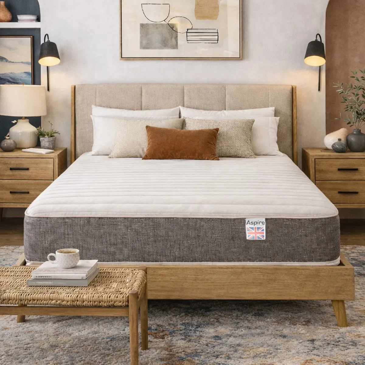 RestMaster Pocket 3000 Hybrid Memory Mattress Medium 24cm - White / Small Single – image 2