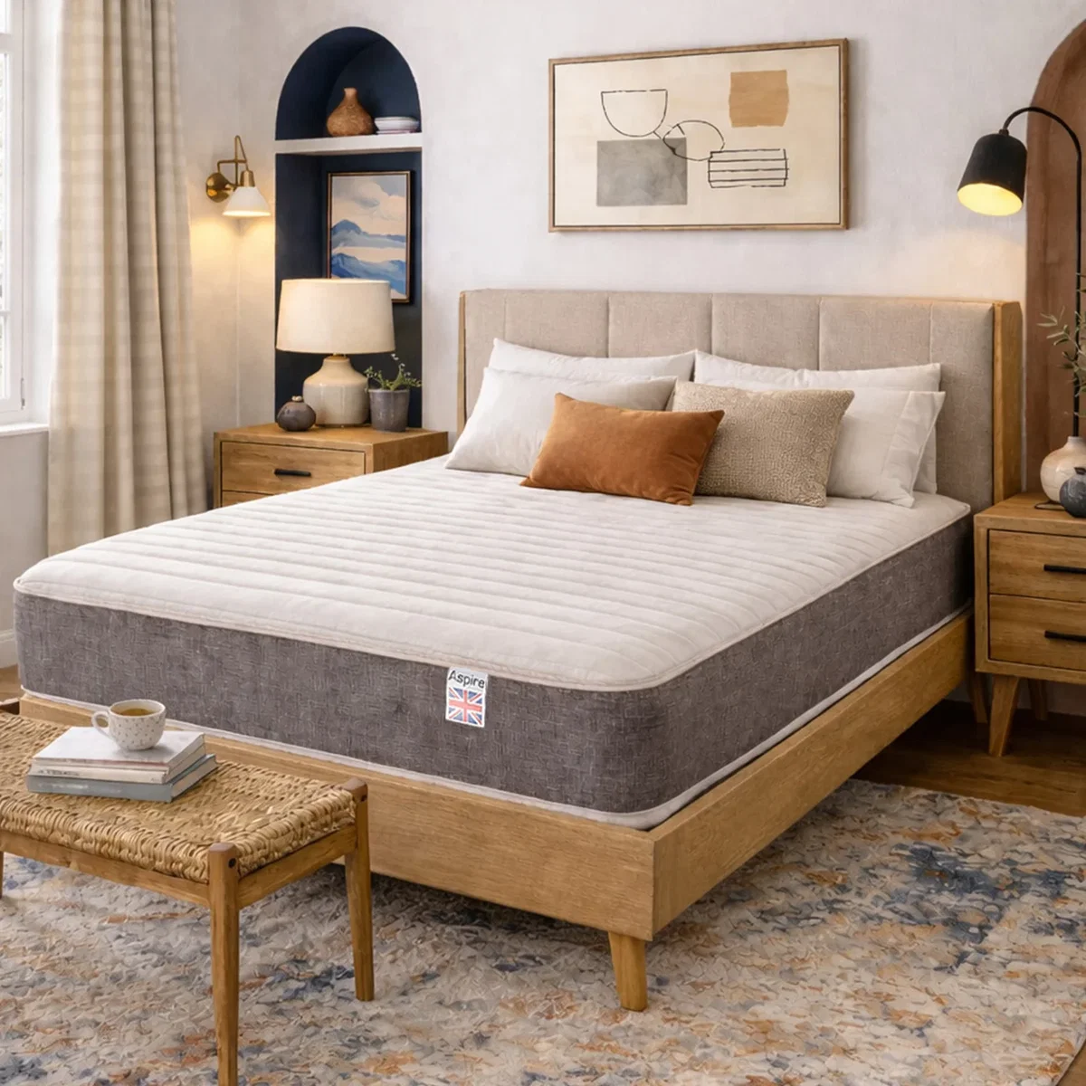 RestMaster Pocket 3000 Hybrid Memory Mattress Medium 24cm - White / Small Single – image 1