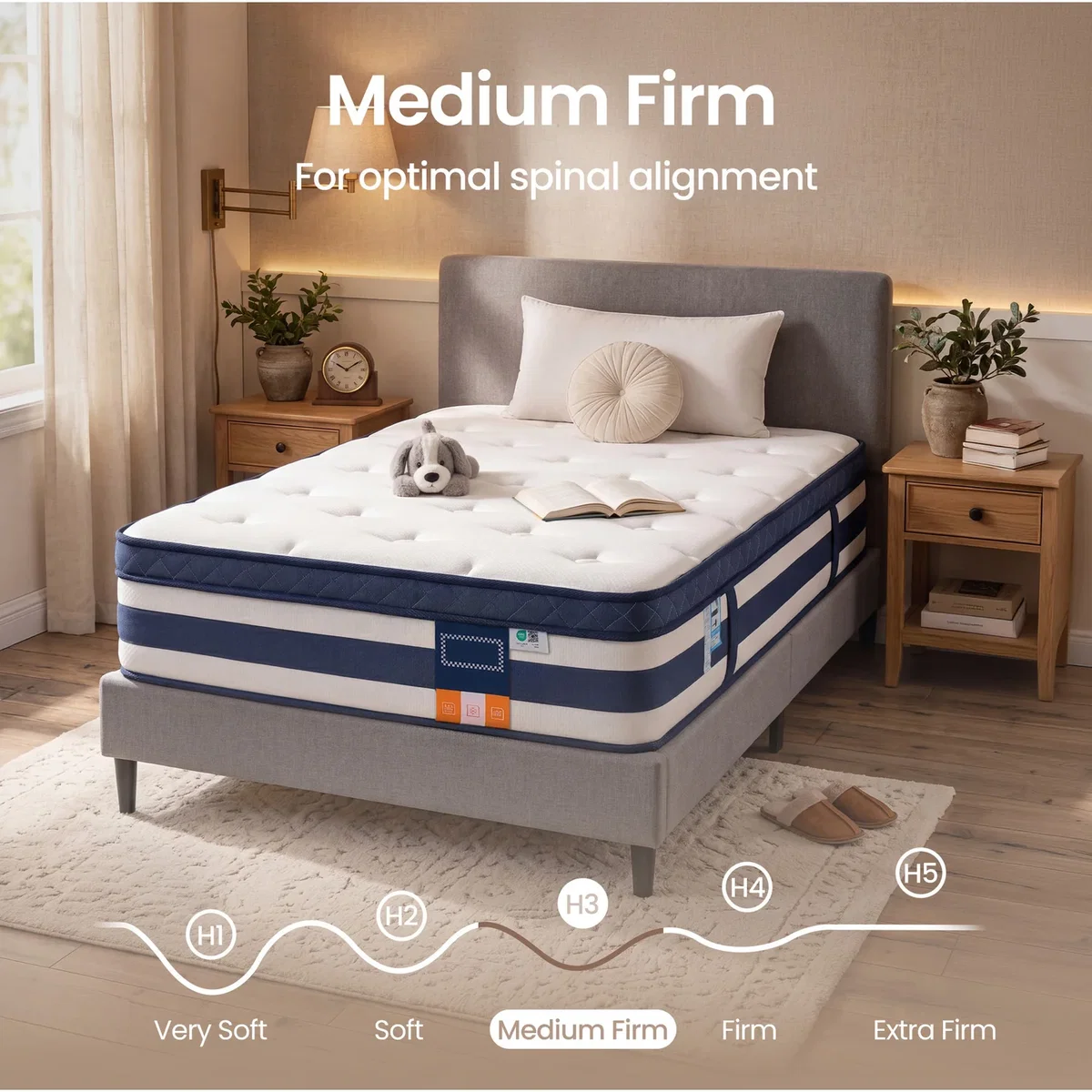 Pocket Sprung Mattress with Cooling Gel Memory Foam - Blue – image 2