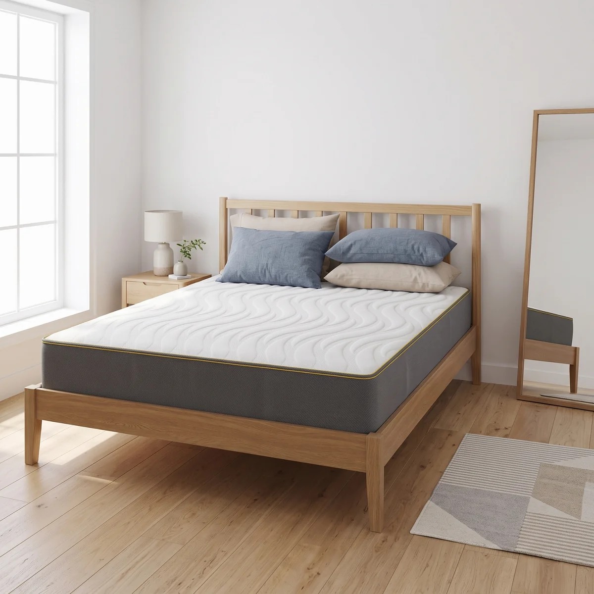Visco Therapy Orthopaedic Memory Foam Mattress 24cm Firm Support | UK Made - White / Superking – image 1