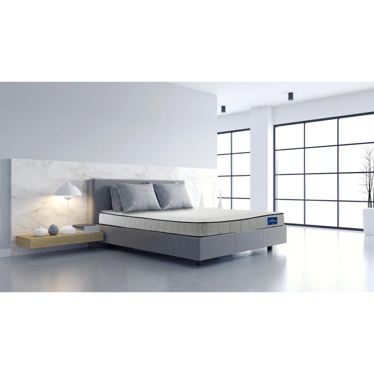 Bedzonline Hydro Memory Foam Spring Mattress, Hybrid Orthopaedic - Grey / Small Single – image 5