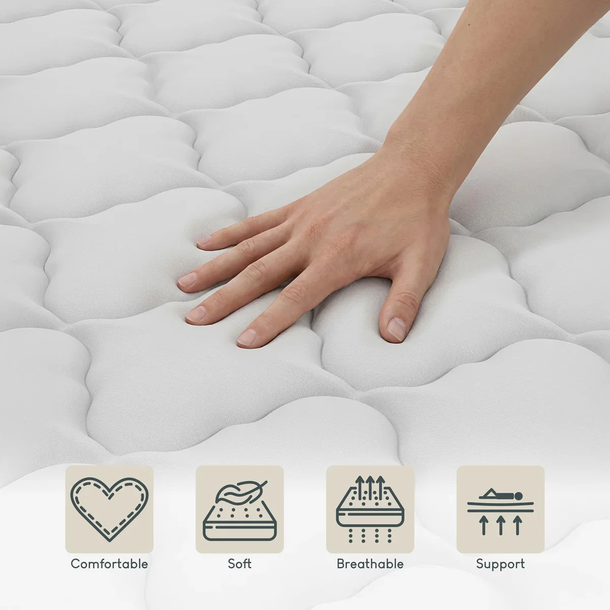 Bunk Bed Foam Mattress, Single - White / Double – image 3