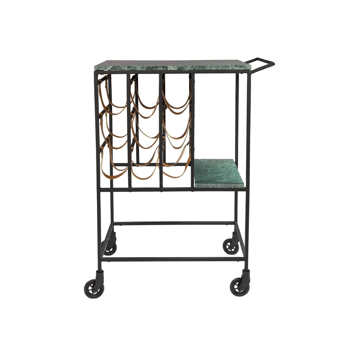 Dutchbone Mil Marble Top Drinks Trolley with Iron Frame