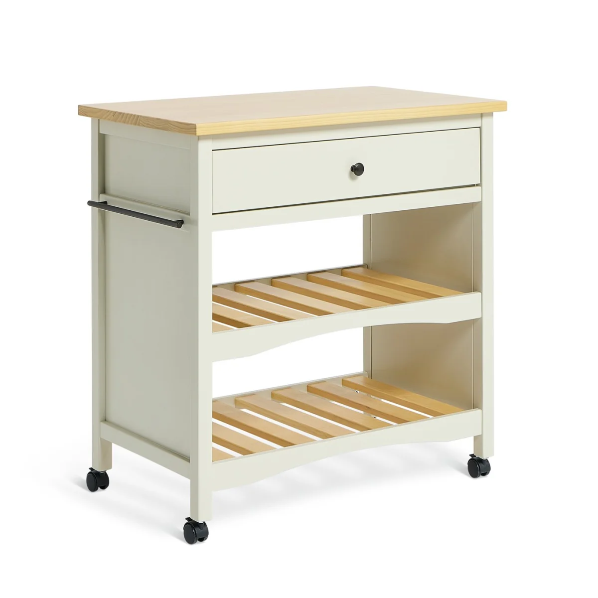 Habitat Bournemouth Solid Wood Kitchen Trolley - Beige – image 6