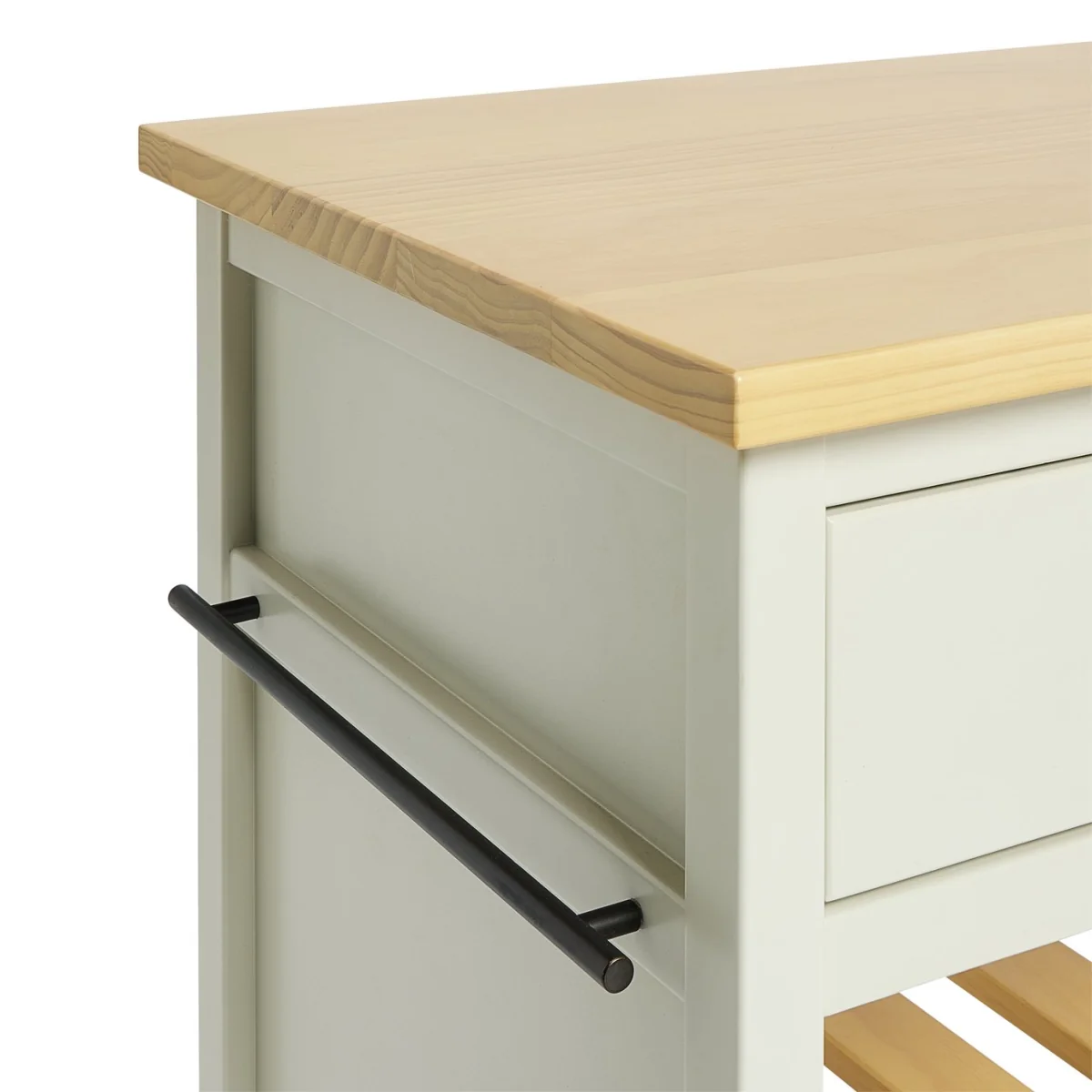 Habitat Bournemouth Solid Wood Kitchen Trolley - Beige – image 8