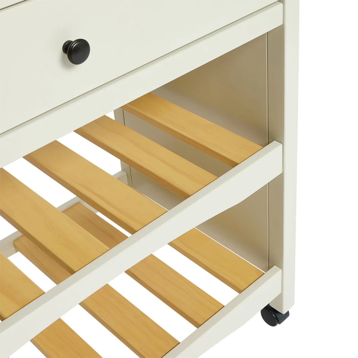 Habitat Bournemouth Solid Wood Kitchen Trolley - Beige – image 9