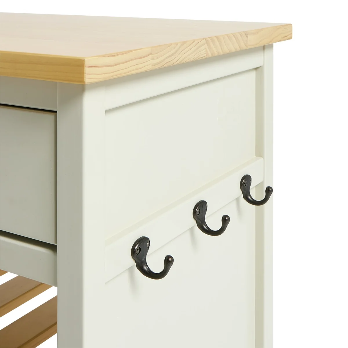 Habitat Bournemouth Solid Wood Kitchen Trolley - Beige – image 10
