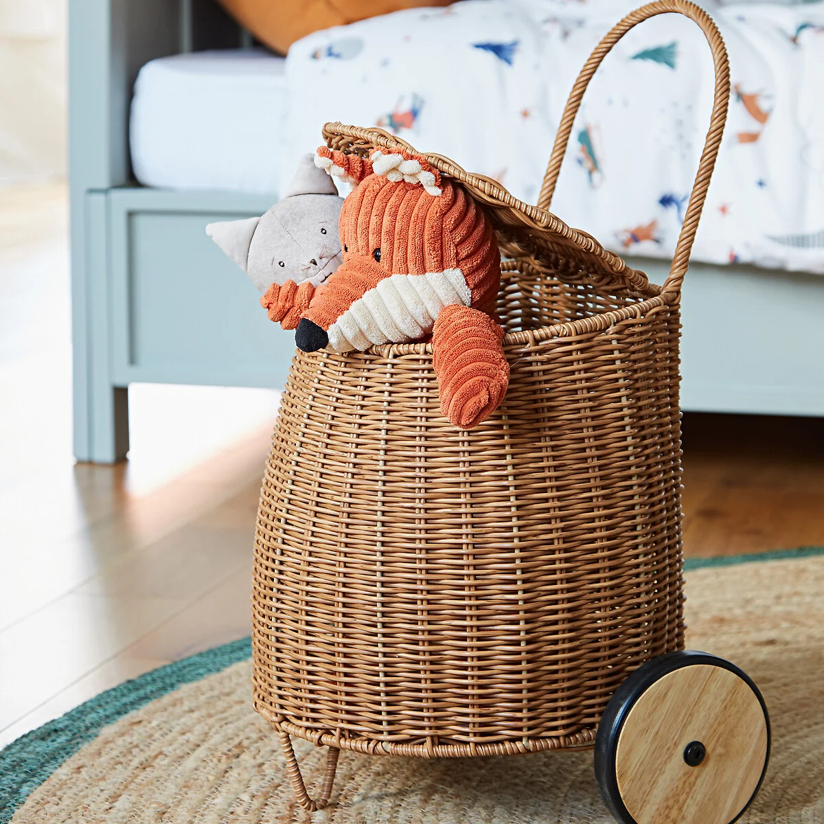 Naya Wicker-Effect Children's Wheeled Trolley – image 2