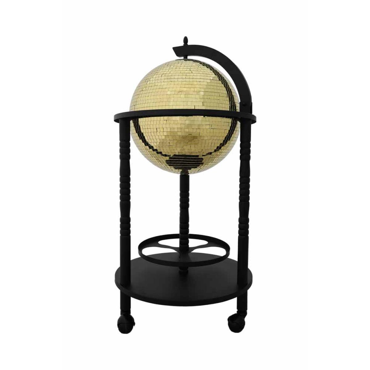 Black & Gold Disco Ball Drinks Trolley Cart – image 2