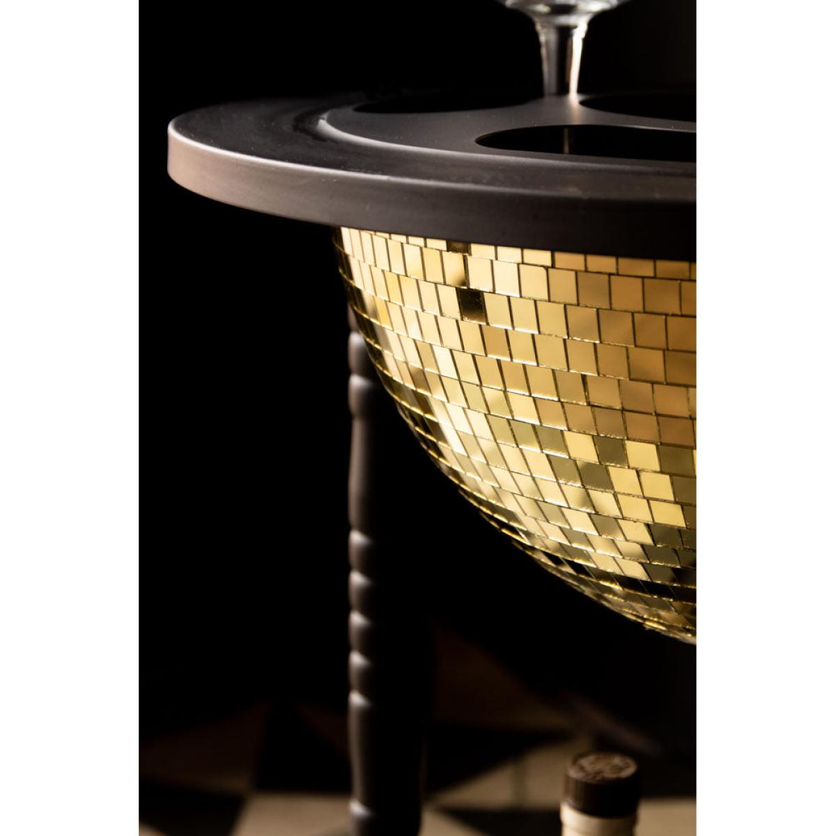 Black & Gold Disco Ball Drinks Trolley Cart – image 9