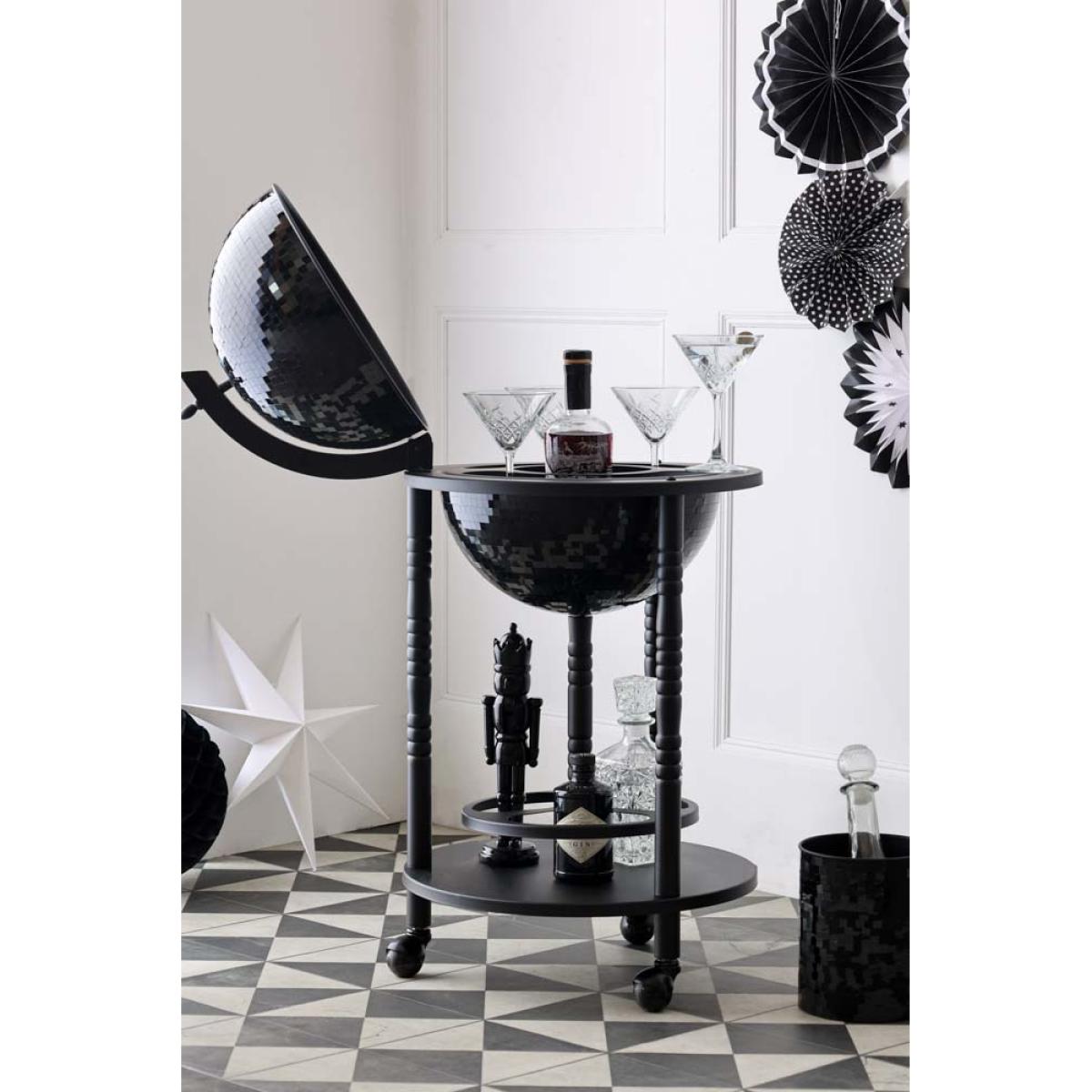 All-Black Disco Ball Drinks Trolley Cart – image 3
