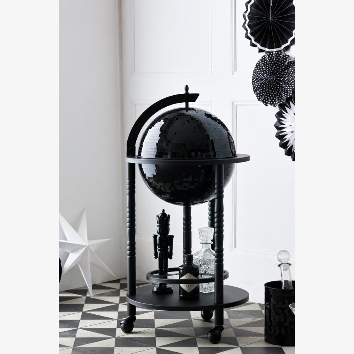 All-Black Disco Ball Drinks Trolley Cart – image 1