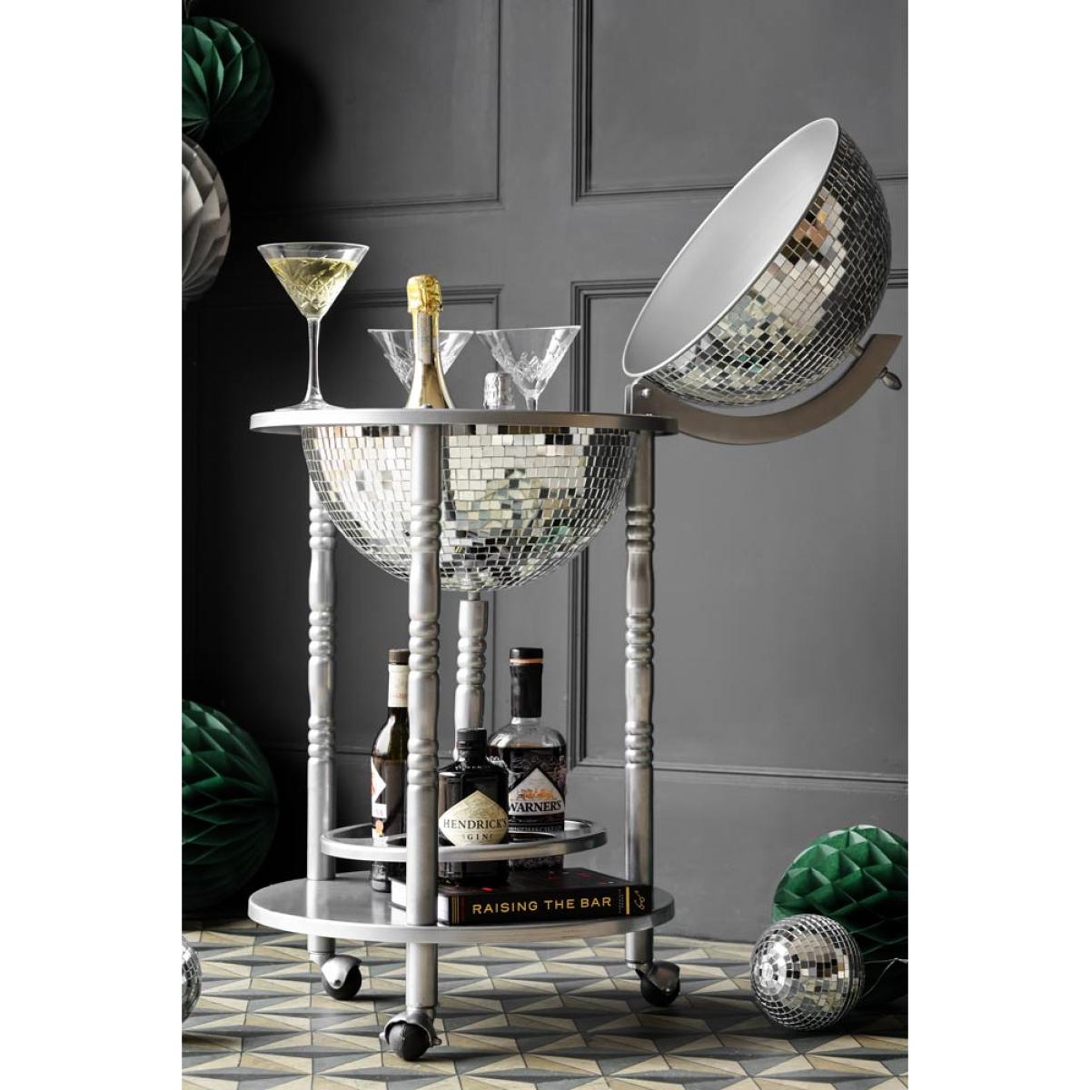 Silver Disco Ball Drinks Trolley Cart – image 7