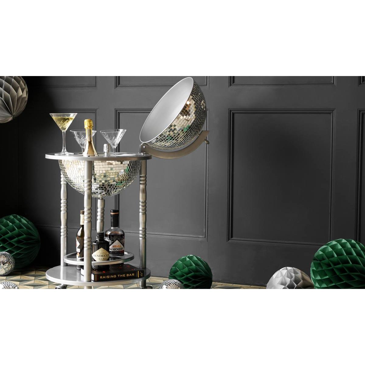 Silver Disco Ball Drinks Trolley Cart – image 8