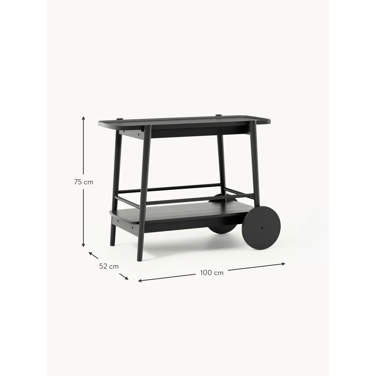 Wooden Drinks Trolley Libby – image 7
