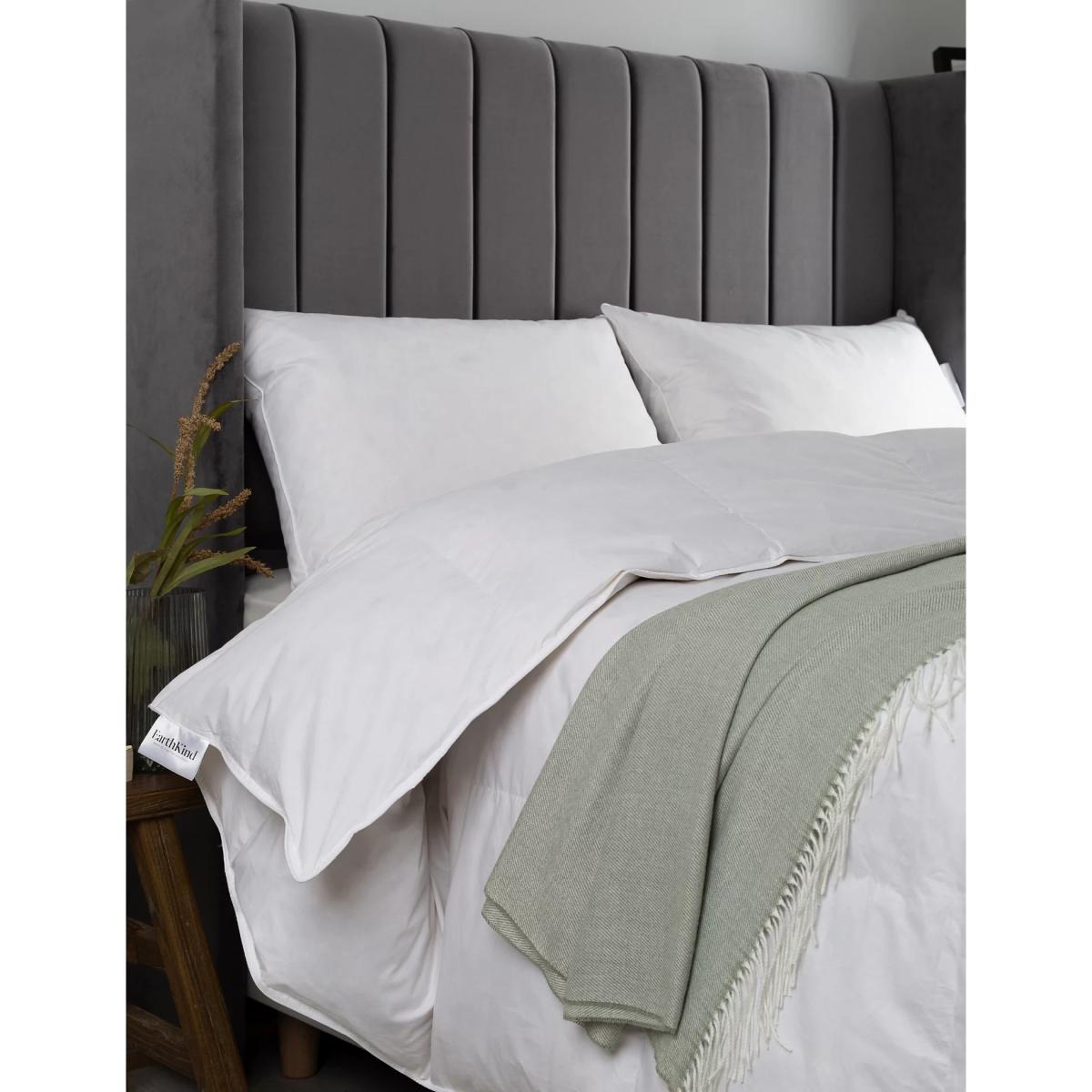 Earthkind Recycled Feather & Down 4.5 Tog Duvet - 6FT - White, White – image 3