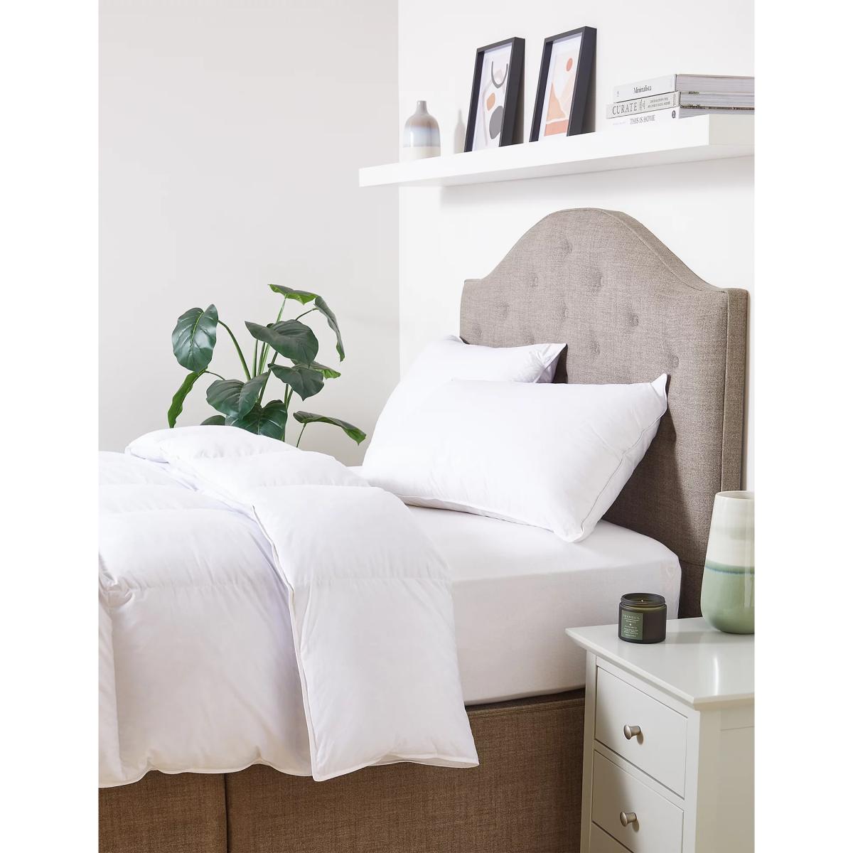 M&S Goose Feather & Down 15 Tog Duvet - 6FT - White, White – image 2