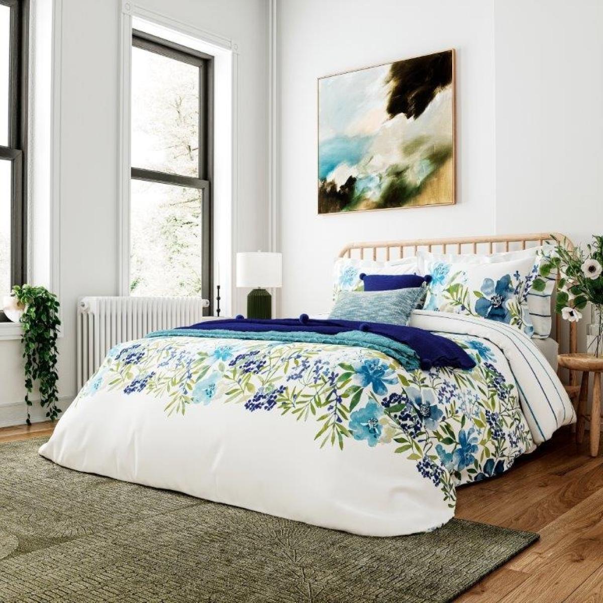 Helena Springfield Florence Blue/ Green Duvet Set - Single, Cotton - ["Blue","Green"], ["Single","Double","King","Super King"] – image 2