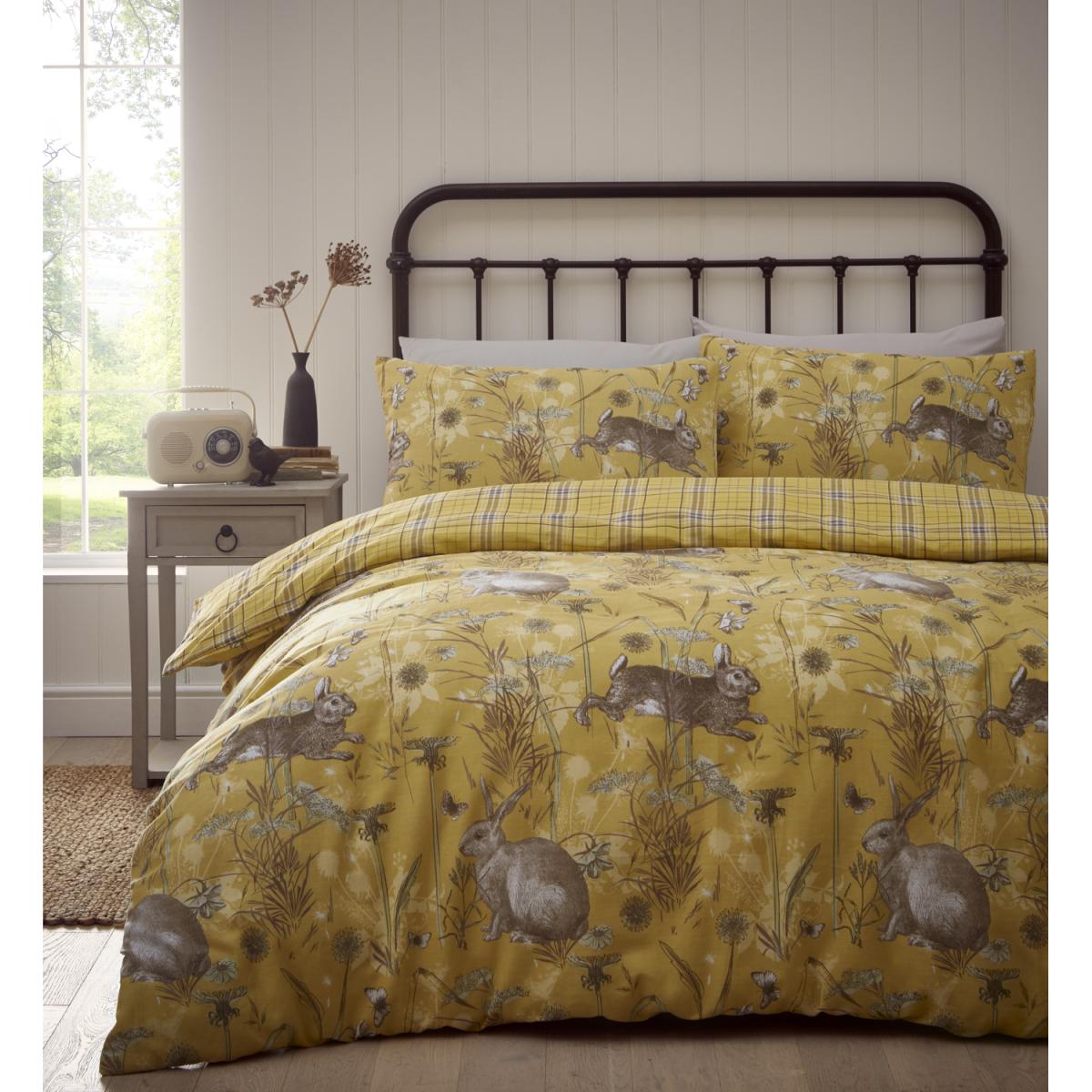 Rabbit Meadow Duvet And Pillowcase Set - Pink / Superking – image 5