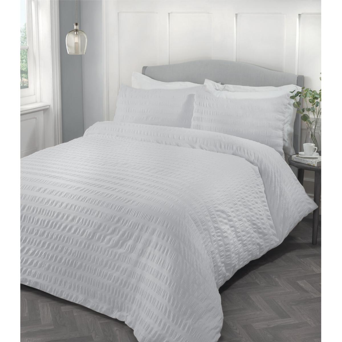 Seersucker Duvet Set - Black / Superking – image 7