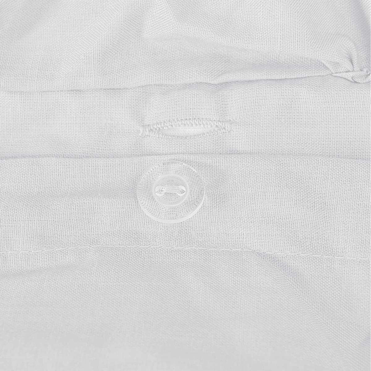 Sleepdown Rouched Pleat Duvet Set Quilt Cover Bedding - White / Superking – image 4