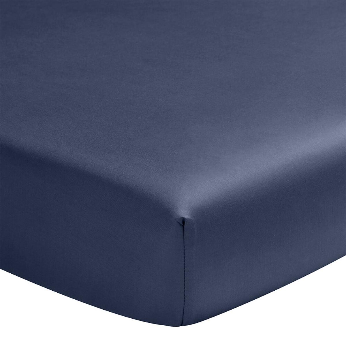 Essentials - 500 Thread Count Sateen Fitted Sheet - Indigo - King – image 2