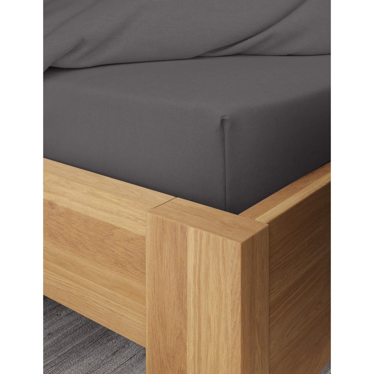 M&S Bamboo Cotton Blend Sateen Fitted Sheet - 5FT - Grey, Grey,White,Mid Grey,Mid Blue,Neutral,Soft Pink,Sage,Teal – image 4