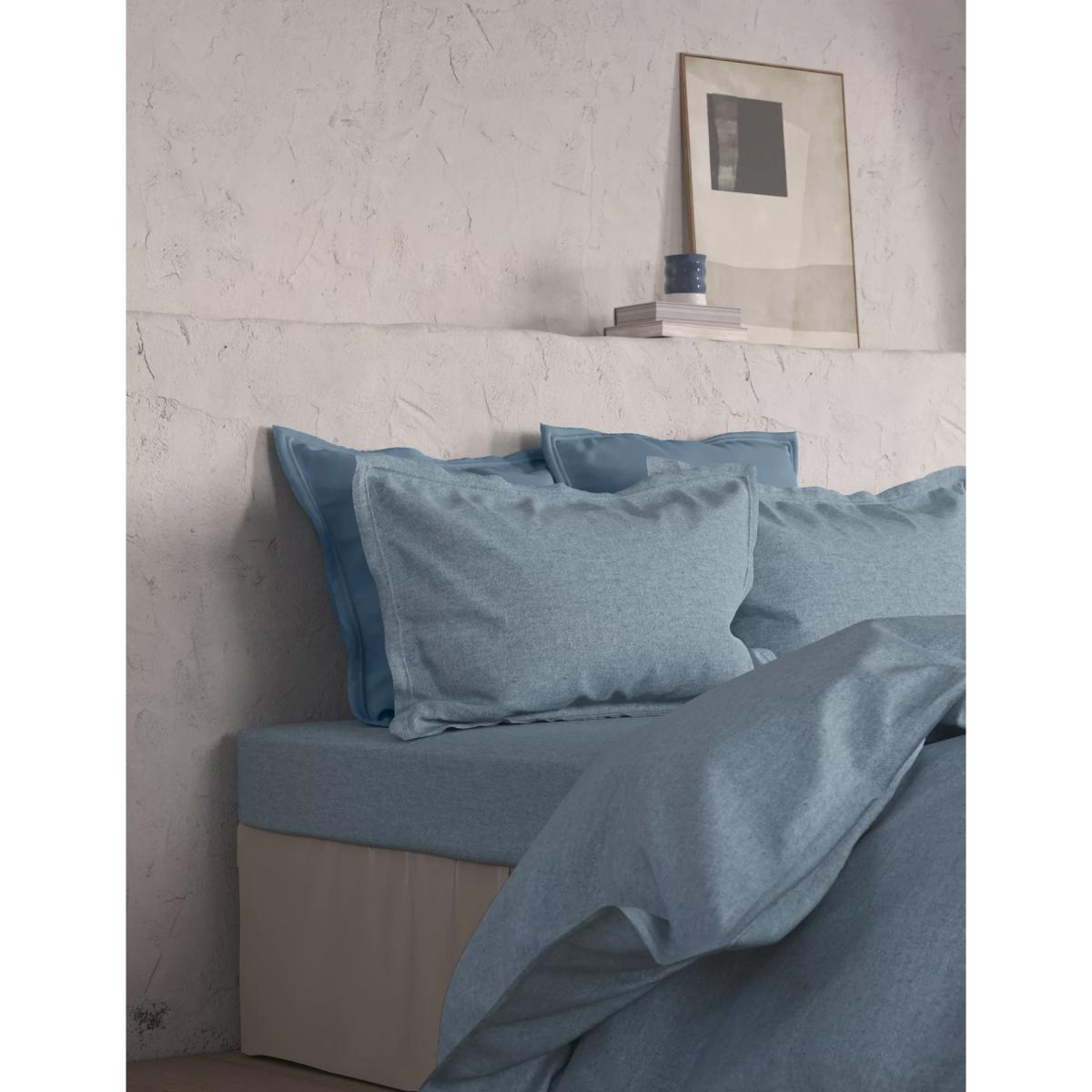 M&S X Fired Earth Pure Brushed Cotton Twill Deep Fitted Sheet - 5FT - Malm, Malm,Bamyan Blue,Charcoal,Garden Folly – image 4