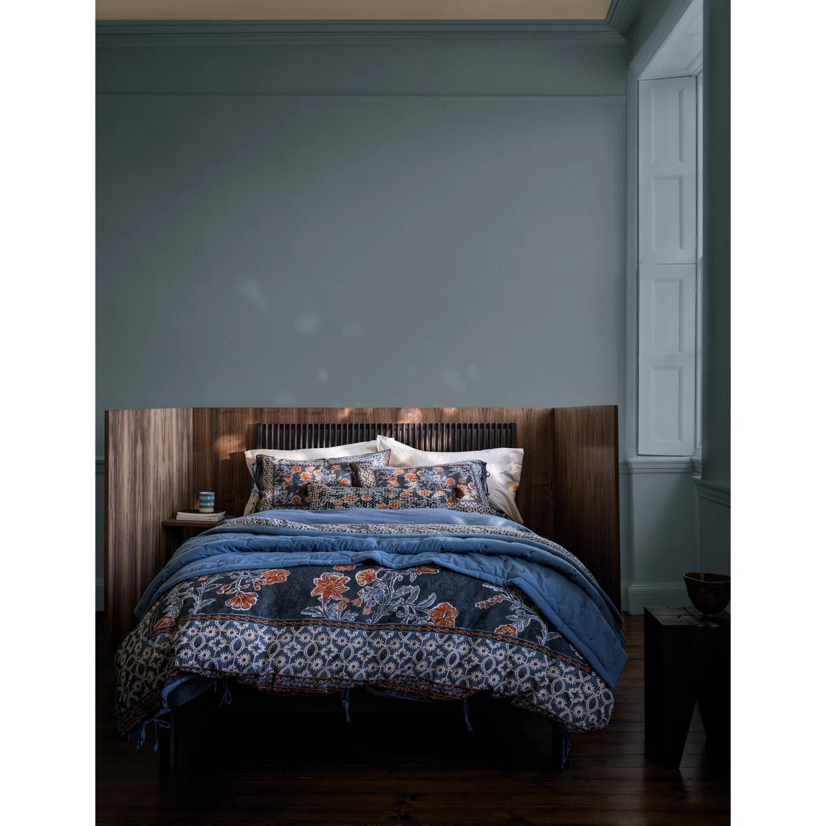 M&S X Fired Earth Pure Brushed Cotton Twill Deep Fitted Sheet - 5FT - Malm, Malm,Bamyan Blue,Charcoal,Garden Folly – image 6