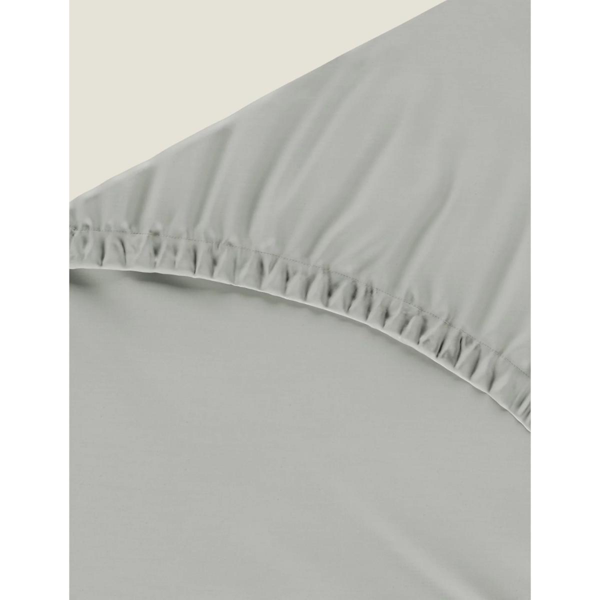 M&S Pure Cotton 300 Thread Count Deep Fitted Sheet - 5FT - Light Cream, Light Cream,Light Grey,Duck Egg – image 2