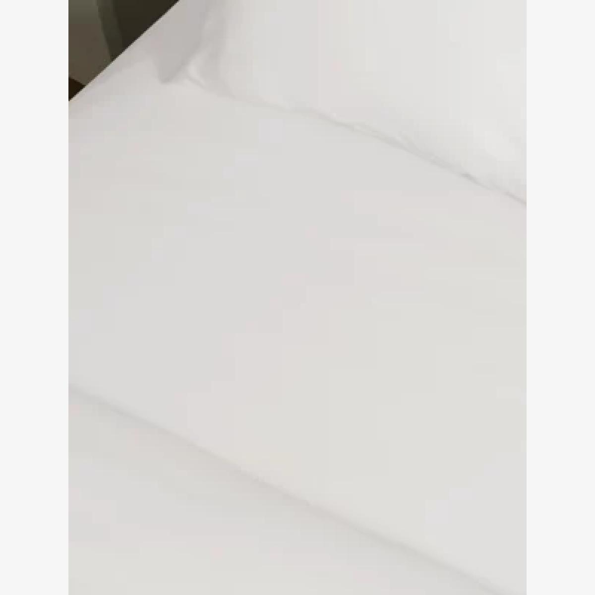 M&S Pure Cotton 300 Thread Count Deep Fitted Sheet - 5FT - Light Cream, Light Cream,Light Grey,Duck Egg – image 1