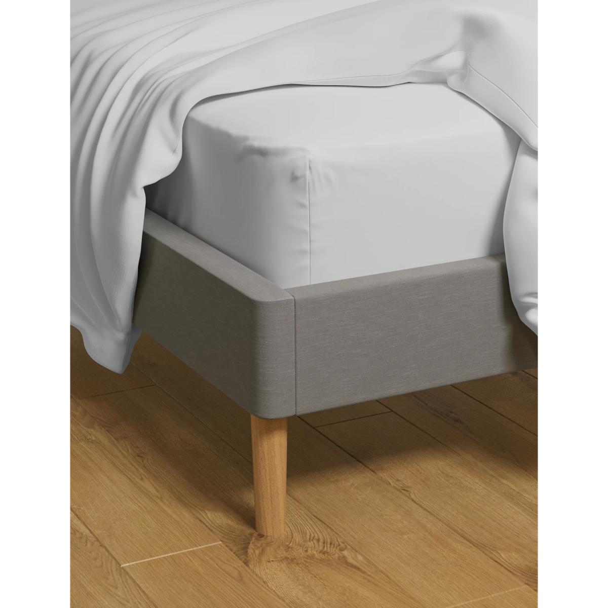M&S Pure Cotton 180 Thread Count Deep Fitted Sheet - 5FT - Blush, Blush,Chambray,White,Cream,Ochre,Sage,Silver Grey – image 4
