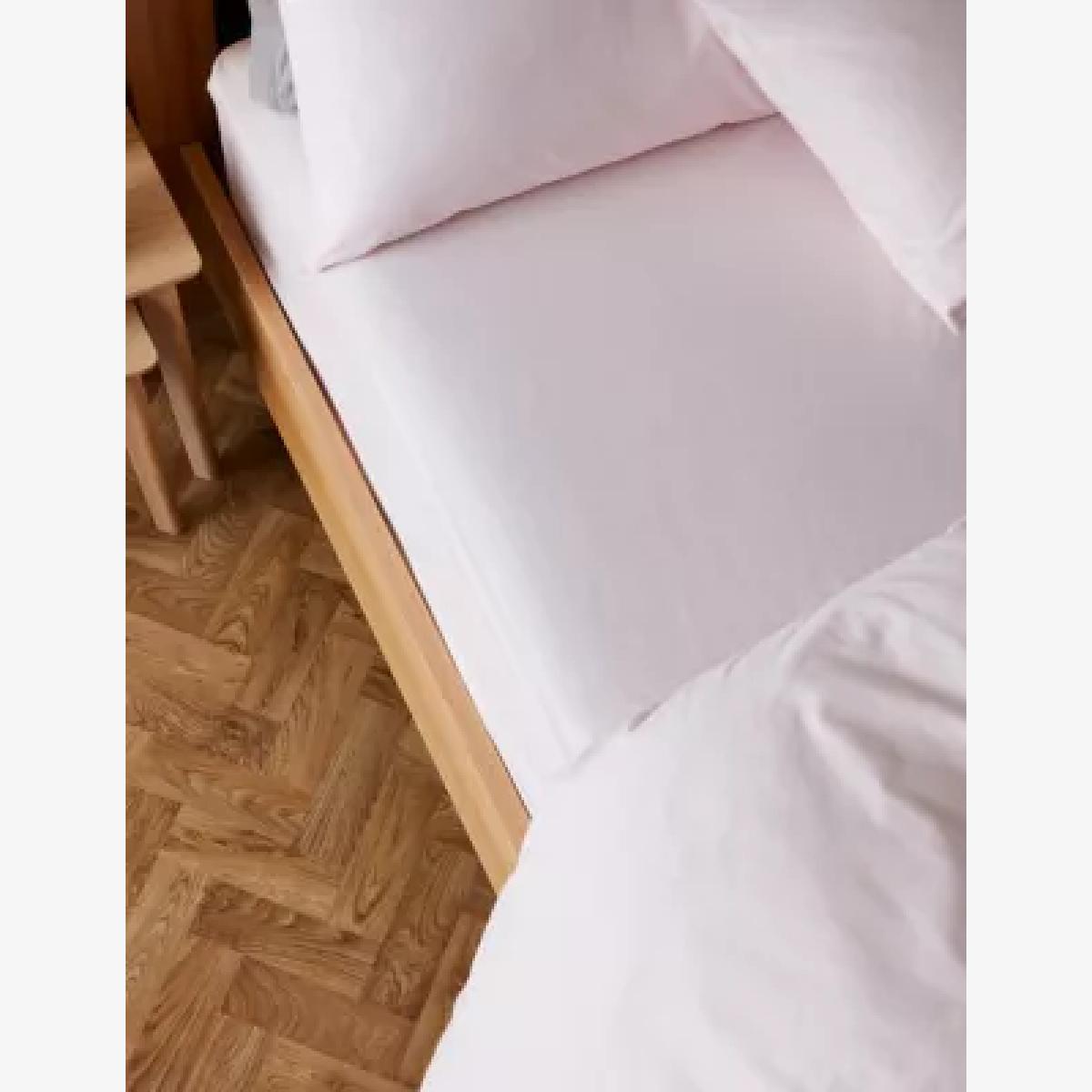 M&S Pure Brushed Cotton Fitted Sheet - 5FT - Blush, Blush,Grey Marl,Biscuit,Midnight Navy,Charcoal,Sage,Chambray,White,Silver Grey,Duck Egg,Sand,Seafoam – image 1