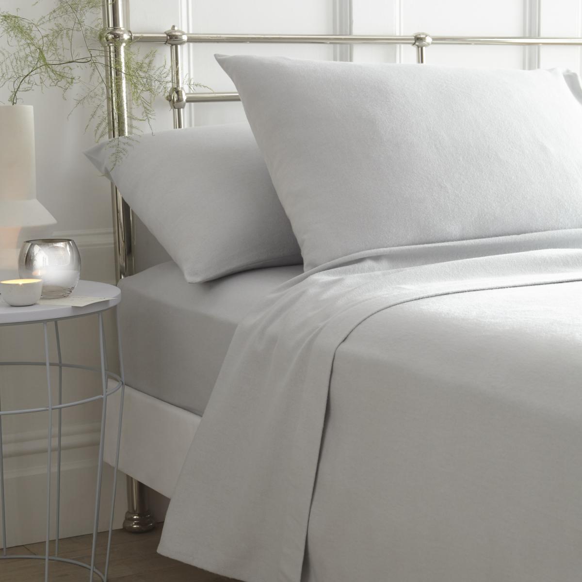 Flannelette Sheet Set - Grey / King – image 2