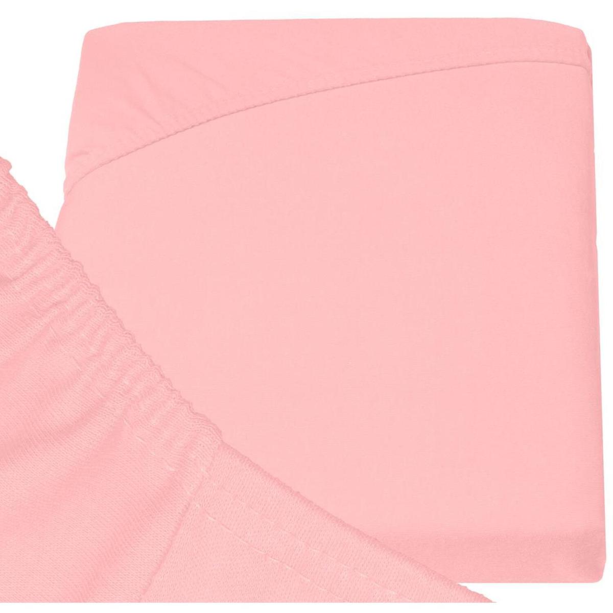Silky Jersey Cotton Fitted Sheets - Pink / King – image 1
