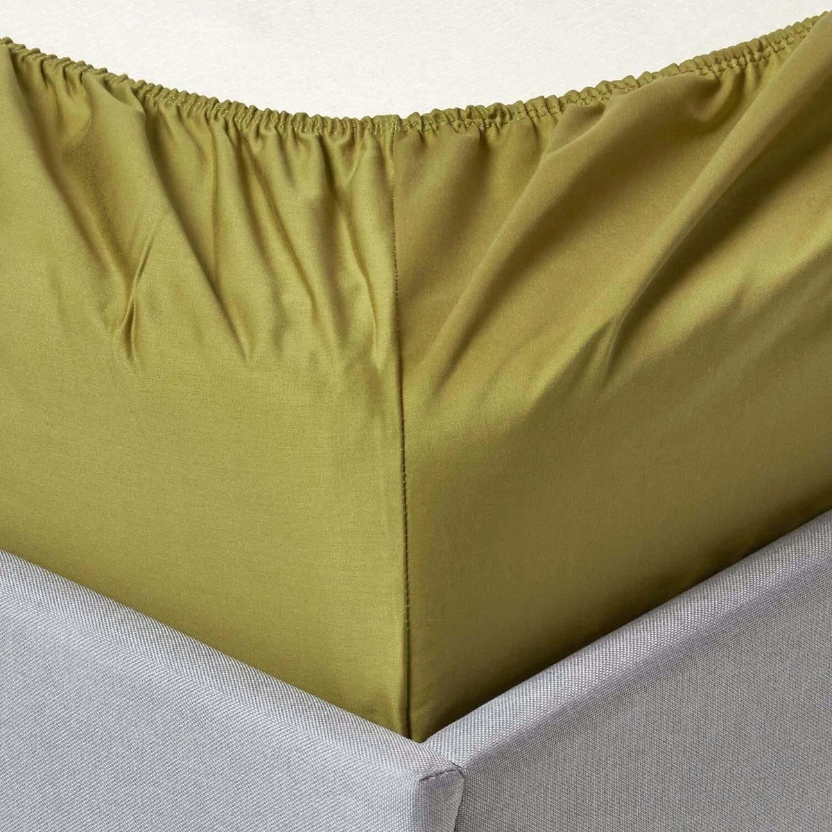 1000 Thread Count Egyptian Cotton Extra Deep Fitted Sheet - Olive Green / King – image 2