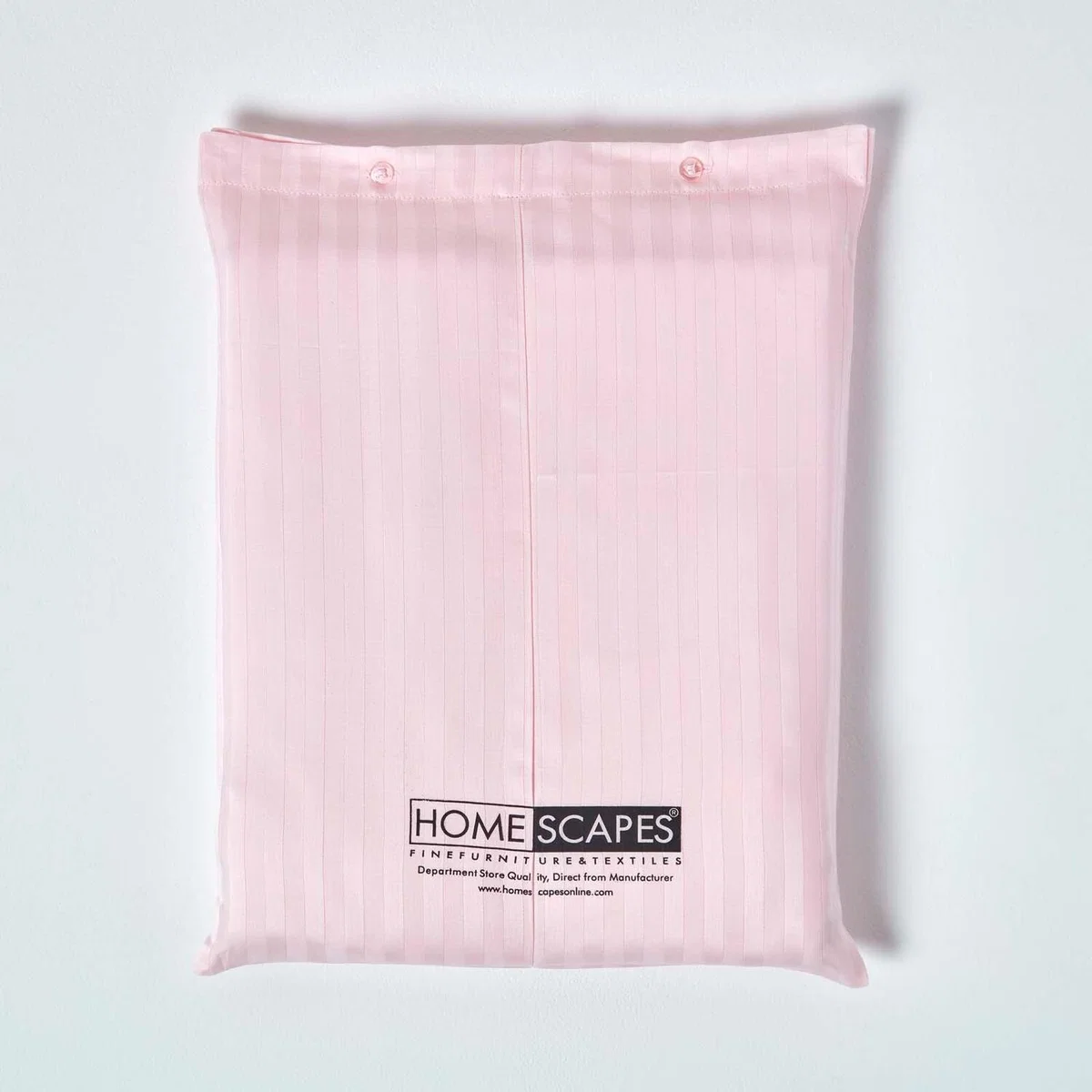 330 Thread Count Egyptian Cotton Satin Stripe Fitted Sheet - Pink / King – image 4
