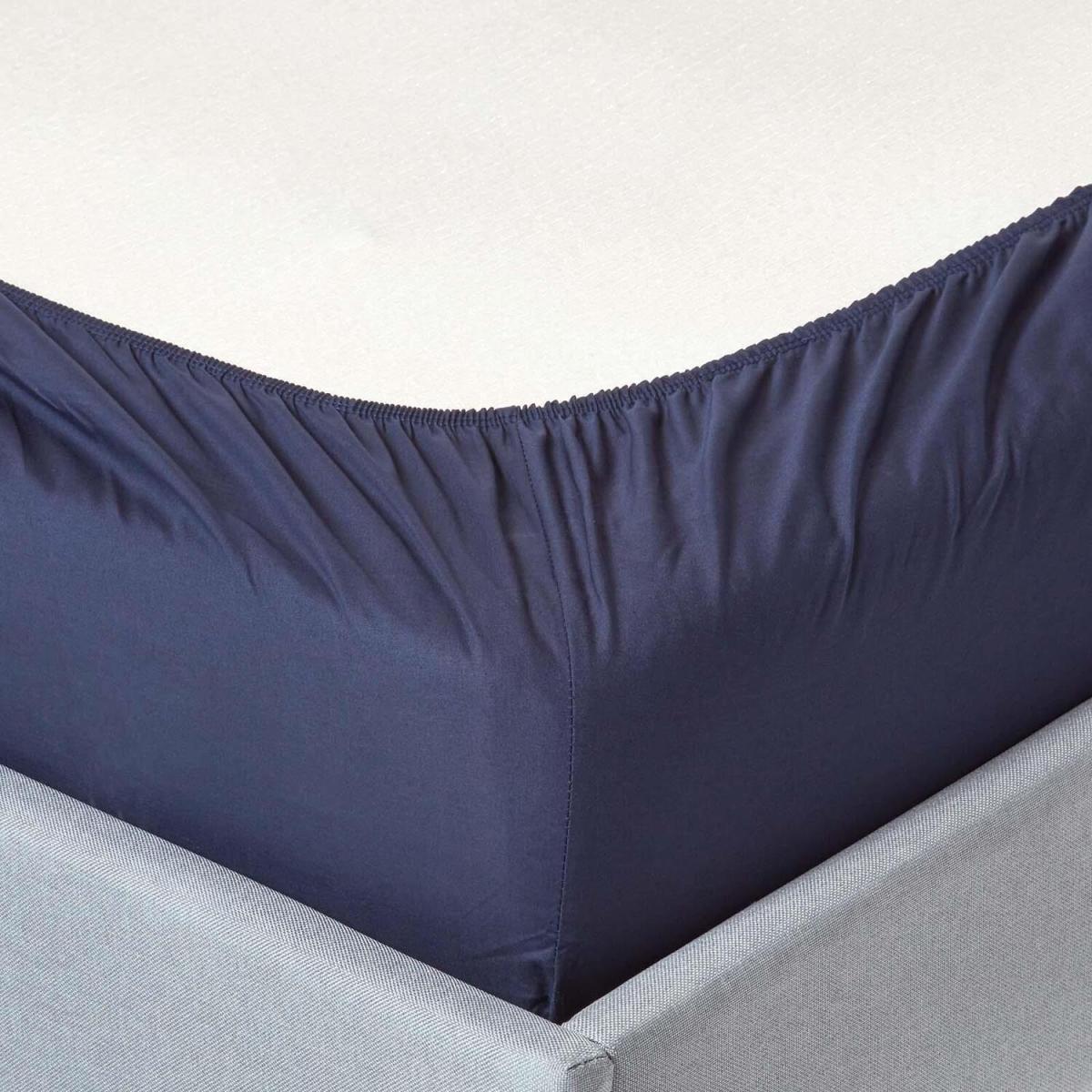 200 Thread Count Egyptian Cotton Fitted Sheet - Navy / King – image 2