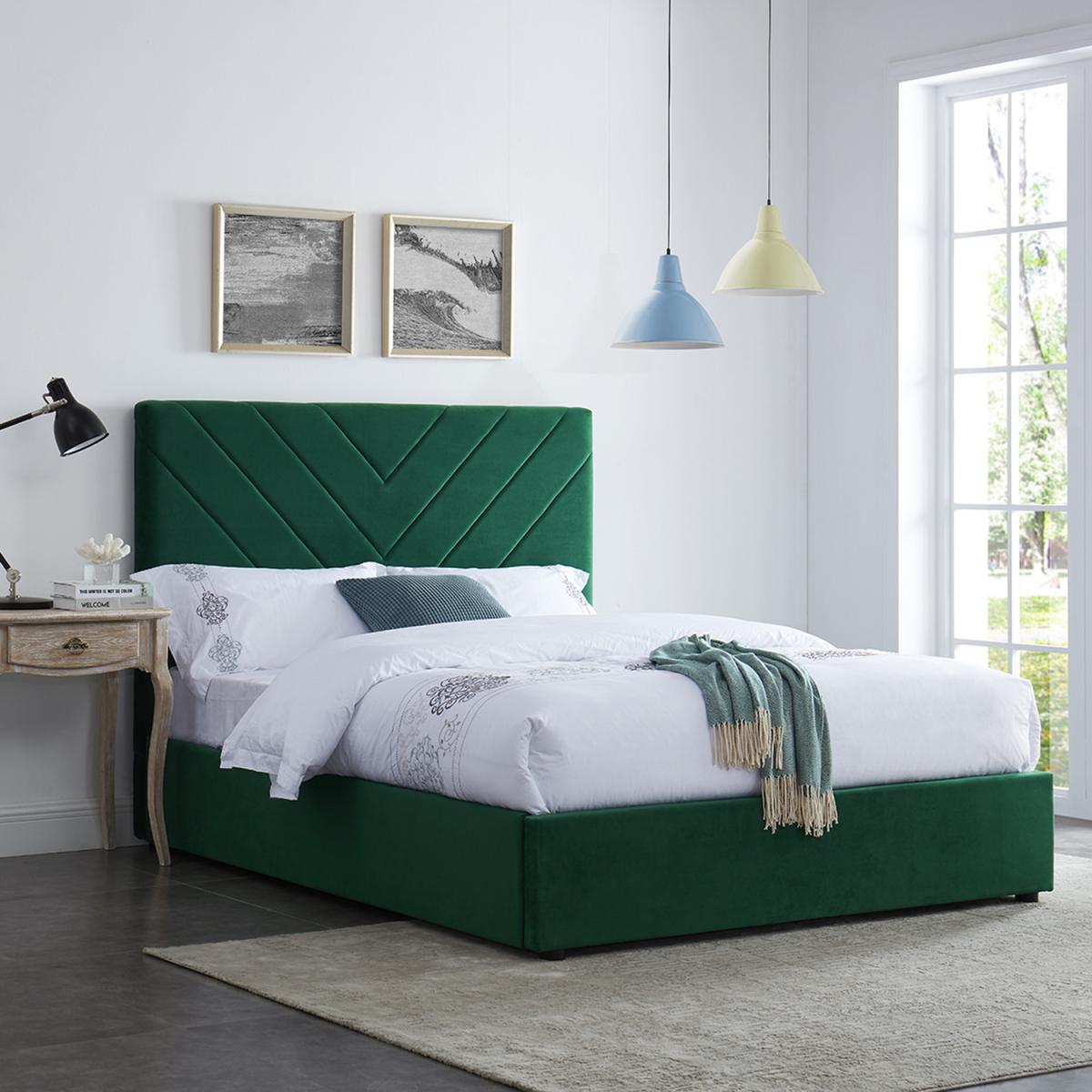 Islington Velvet Bed - Forest Green / King – image 4