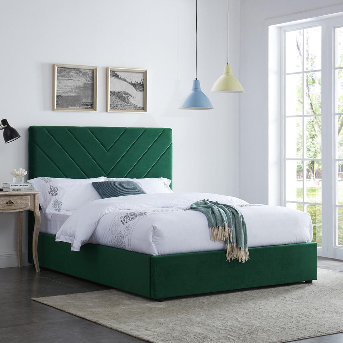 Islington Velvet Bed - Forest Green / King – image 10